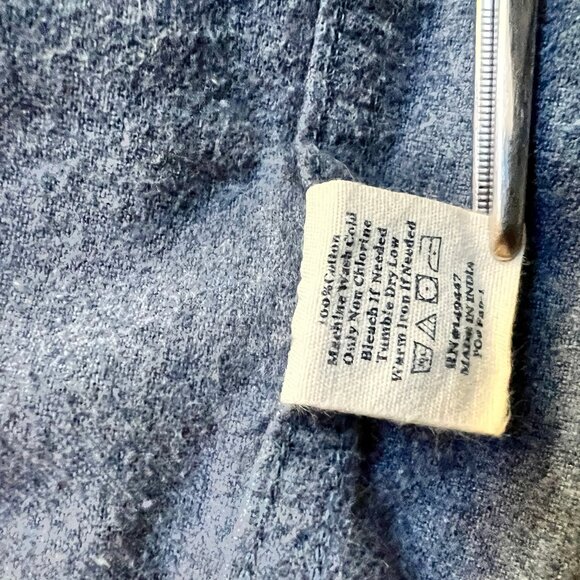 The Normal Brand Men’s Chamois Woven Button Front Shirt Blue | Sz XXL - Picture 9 of 9